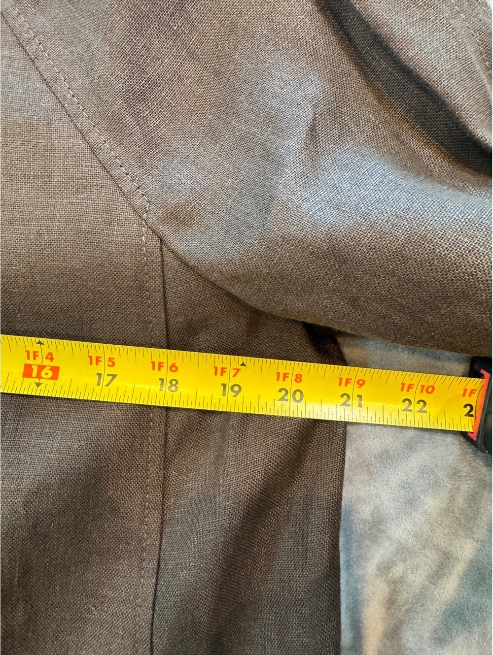 Talbots 100% Pure Irish Linen Jacket Chocolate Brown Small Petite NWT - Picture 8 of 9